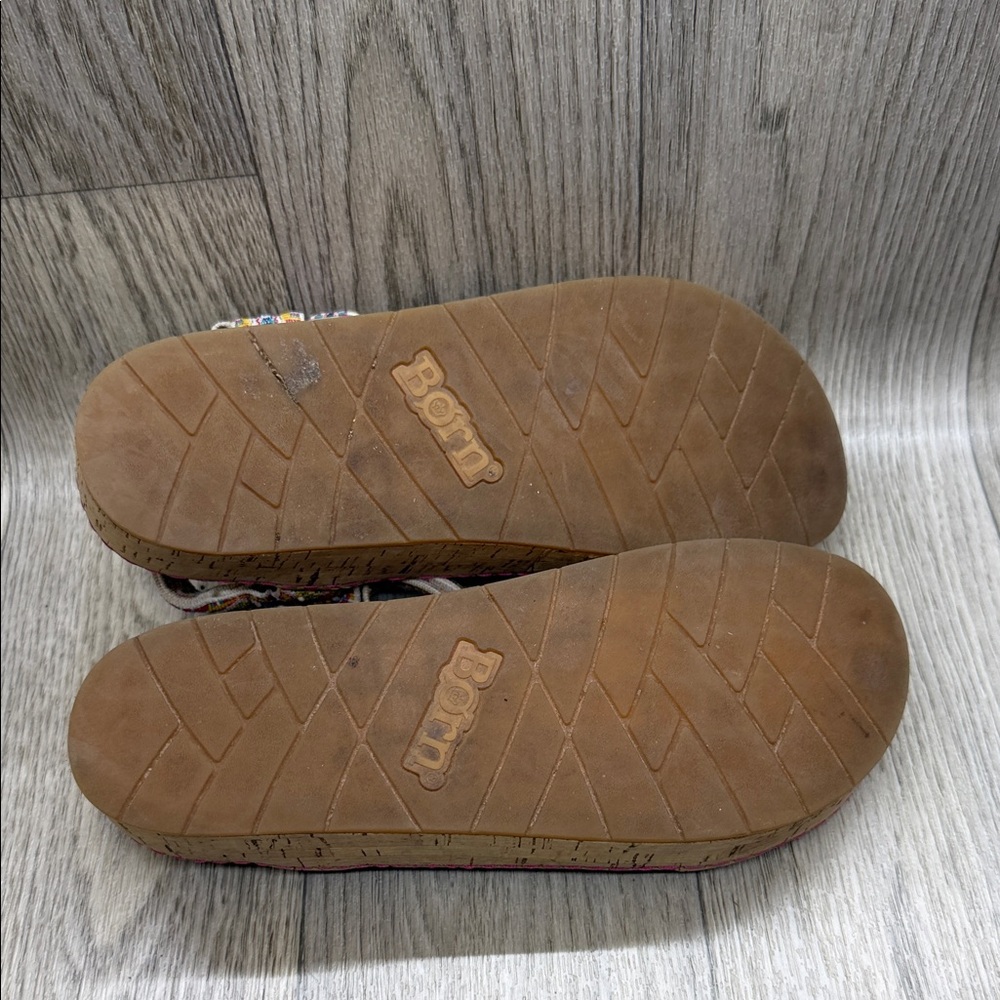 Born Multicolor Patterned Cork Sandals - image 8
